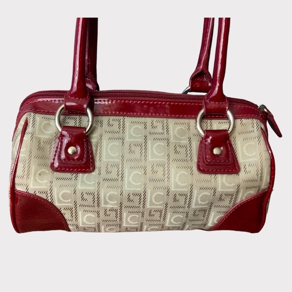 Liz Claiborne Red And Tan Monogrammed Mini Bag - Picture 5 of 9